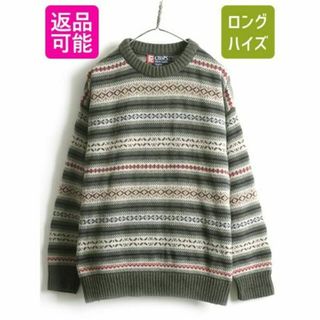 ラルフローレン(Ralph Lauren)の90s CHAPS ラルフローレン フェアアイル コットン ニット セーター L(ニット/セーター)