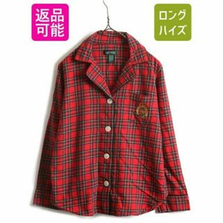 ラルフローレン(Ralph Lauren)の90s ラルフローレン タータン チェック フランネル パジャマ シャツ ポロ(シャツ/ブラウス(長袖/七分))