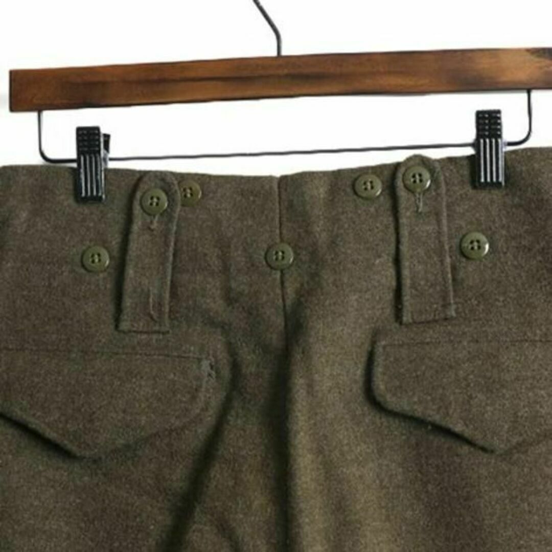 60s ビンテージ カナダ軍 ウール コンバット パンツ 実寸 W30 カーキの