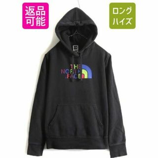 ザノースフェイス(THE NORTH FACE)のノースフェイス プリント スウェット パーカー プルオーバー 裏起毛 M 黒(パーカー)