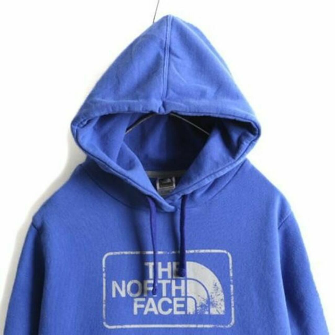 THE NORTH FACE(ザノースフェイス)のノースフェイス プリント スウェットパーカー プルオーバー 裏起毛 XL ブルー レディースのトップス(パーカー)の商品写真