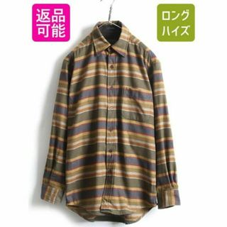 ペンドルトン(PENDLETON)のペンドルトン ボーダー 長袖 ウール シャツ S 古着 PENDLETON(シャツ)