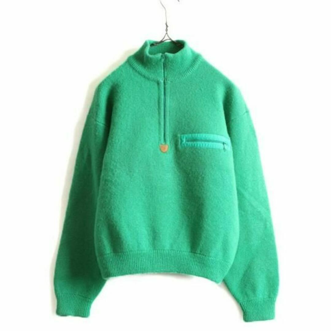 patagonia - 90s パタゴニア ハイネック ウール ニット セーター M 緑