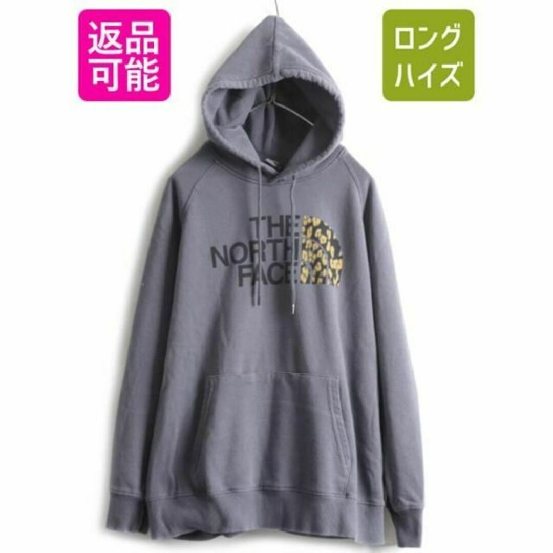 THE NORTH FACE(ザノースフェイス)のノースフェイス プリント スウェットパーカー プルオーバー 裏起毛 XL グレー レディースのトップス(パーカー)の商品写真