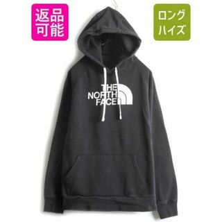 ザノースフェイス(THE NORTH FACE)のノースフェイス プリント スウェットパーカー プルオーバー 裏起毛 L ブラック(パーカー)