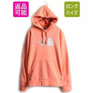 ザノースフェイス(THE NORTH FACE)のノースフェイス プリント スウェット パーカー プルオーバー 裏起毛 L ピンク(パーカー)