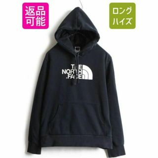 ザノースフェイス(THE NORTH FACE)のノースフェイス プリント スウェット パーカー プルオーバー 裏起毛 XL 紺(パーカー)