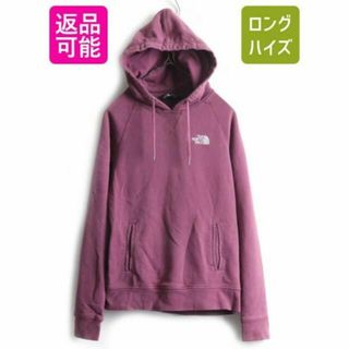 ザノースフェイス(THE NORTH FACE)のノースフェイス 前V スウェット フード パーカー プルオーバー 裏起毛 S 紫(パーカー)