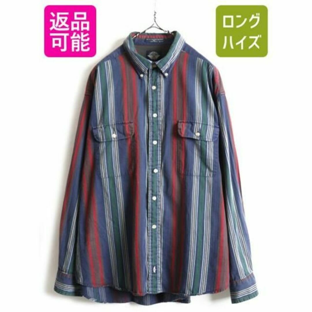 Levi's(リーバイス)の90s ドッカーズ ストライプ 長袖 ボタンダウン シャツ XL リーバイス メンズのトップス(シャツ)の商品写真