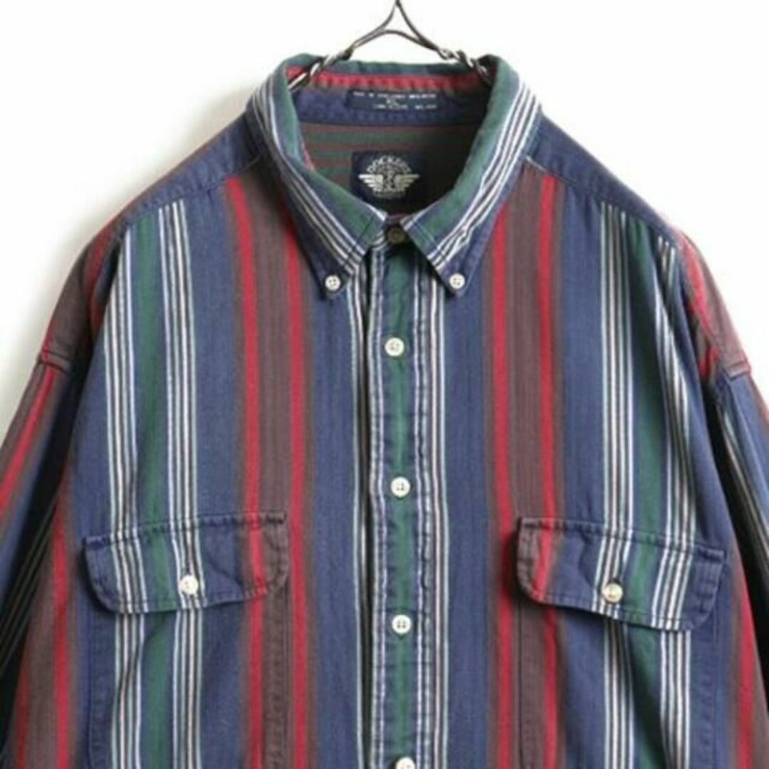 Levi's(リーバイス)の90s ドッカーズ ストライプ 長袖 ボタンダウン シャツ XL リーバイス メンズのトップス(シャツ)の商品写真