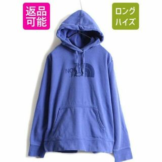 ザノースフェイス(THE NORTH FACE)のノースフェイス プリント スウェット パーカー プルオーバー 裏起毛 紫 XL(パーカー)