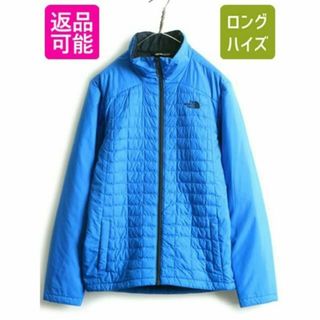 美品ノースフェイス 薄手中綿ジャケット THERMOBALL ブラック ピンクS