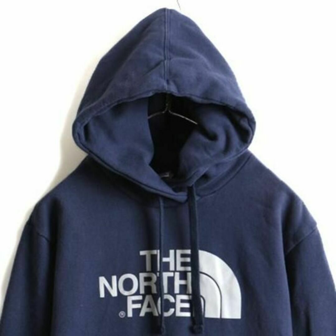 THE NORTH FACE ノースフェイス ワンポイント フーディー パーカー アウトドア プルオーバー ネイビー (メンズ M)   O5774