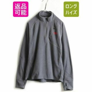 ザノースフェイス(THE NORTH FACE)のUS企画 ノースフェイス ハイネック フリース 長袖 Tシャツ L プルオーバー(Tシャツ/カットソー(七分/長袖))