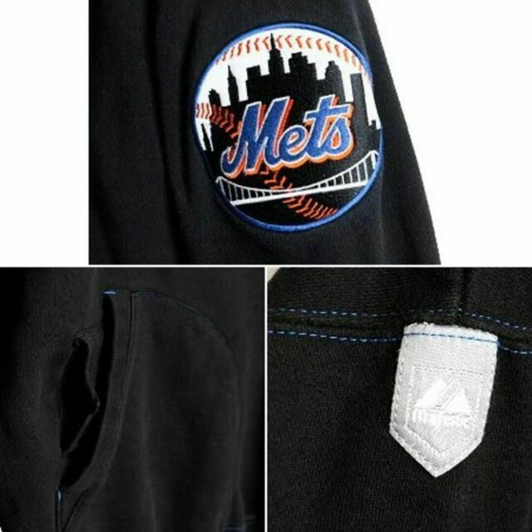 MLB オフィシャル マジェスティック NY メッツ スウェットパーカー L 程 メンズのトップス(パーカー)の商品写真