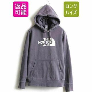 ザノースフェイス(THE NORTH FACE)のノースフェイス プリント スウェット パーカー / プルオーバー 裏起毛 紫 L(パーカー)