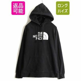 ザノースフェイス(THE NORTH FACE)のノースフェイス プリント スウェットパーカー 黒 スエット 裏起毛 プルオーバー(パーカー)