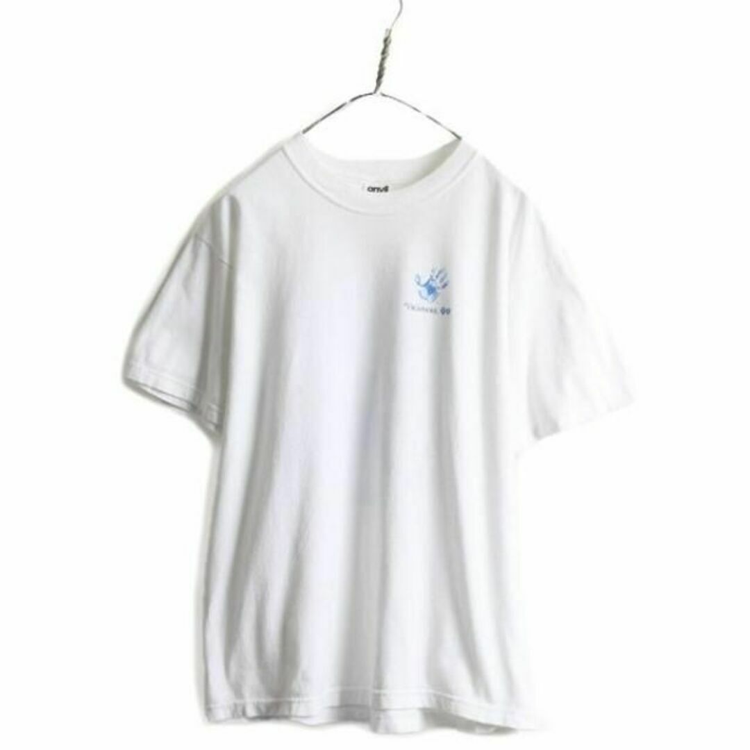 00s オールド 企業 手形 両面 プリント 半袖 Tシャツ M アート 00s オールド 企業 手形 両面 プリント 半袖 Tシャツ M アート