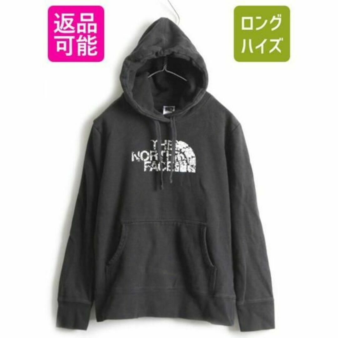 ノースフェイス プリント スウェットパーカー プルオーバー 裏起毛 L