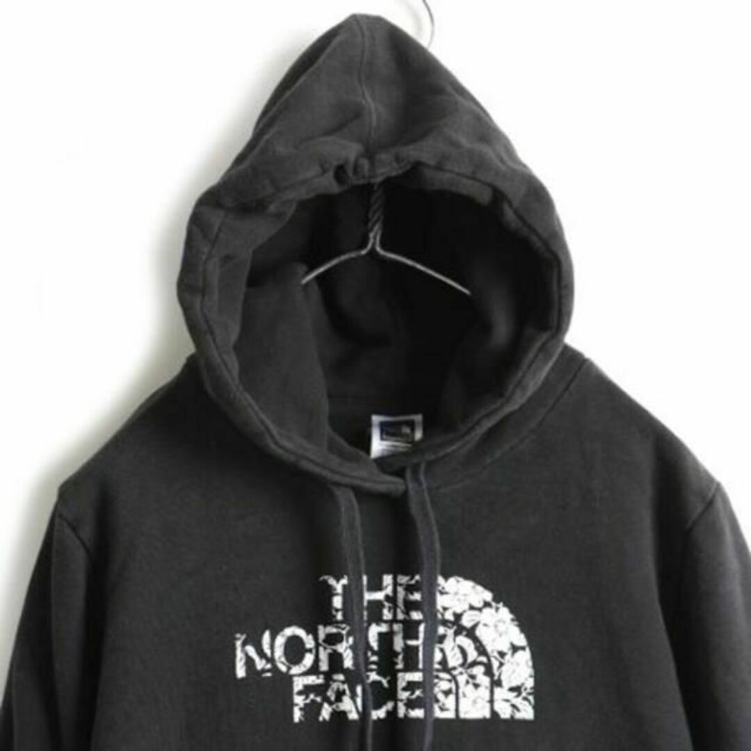 THE NORTH FACE(ザノースフェイス)のノースフェイス プリント スウェットパーカー プルオーバー 裏起毛 L ブラック レディースのトップス(パーカー)の商品写真