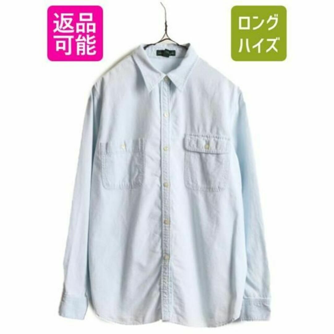 90s ■ POLO ポロ ラルフローレン タブカラー 長袖 シャンブレー シャ