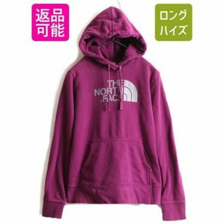 ザノースフェイス(THE NORTH FACE)のノースフェイス プリント スウェット パーカー S プルオーバー アウトドア 紫(パーカー)