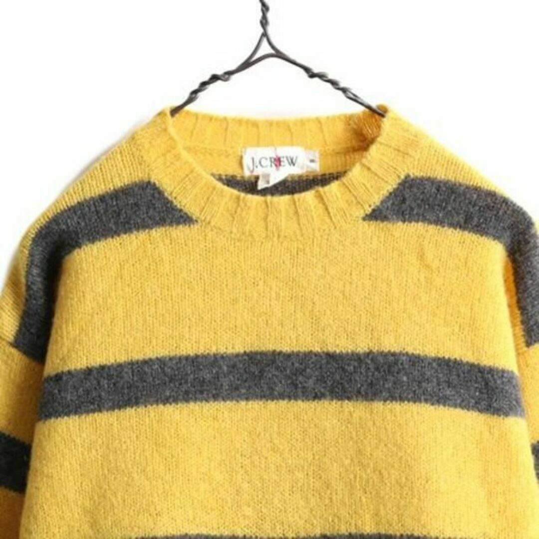 90s J CREW ボーダー ウール ニットセーター S 2トーン オールド