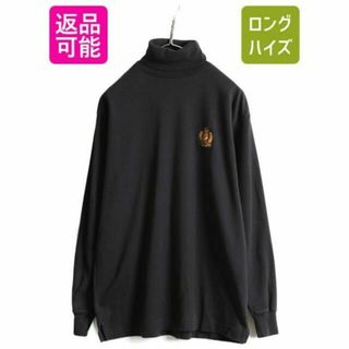 ラルフローレン(Ralph Lauren)のクッキー クレスト ラルフローレン タートルネック 長袖 Tシャツ M 黒 ポロ(Tシャツ/カットソー(七分/長袖))