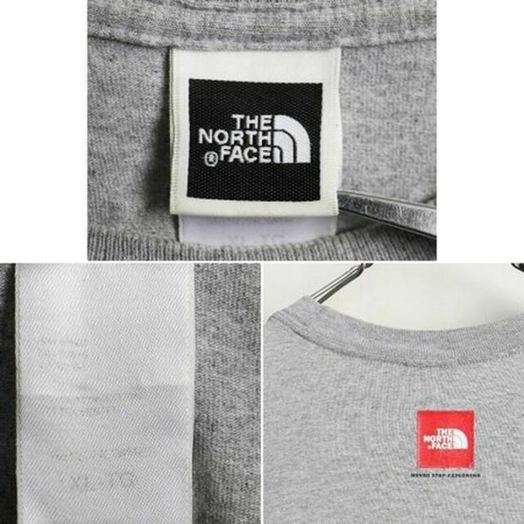 THE NORTH FACE(ザノースフェイス)のノースフェイス ロゴ プリント 長袖 Tシャツ XL  アウトドア ロンT 灰 メンズのトップス(Tシャツ/カットソー(七分/長袖))の商品写真