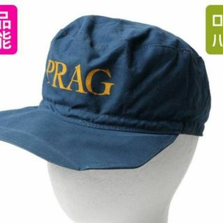 ユーロ ビンテージ 1点物 PRAG プリント コットン ワーク キャップ 薄手(キャップ)