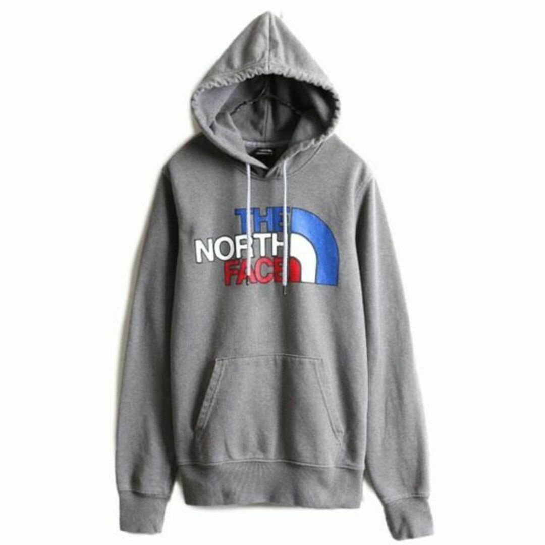 THE NORTH FACE(ザノースフェイス)のノースフェイス プリント スウェット パーカー XS 裏起毛 アウトドア 濃灰 メンズのトップス(パーカー)の商品写真