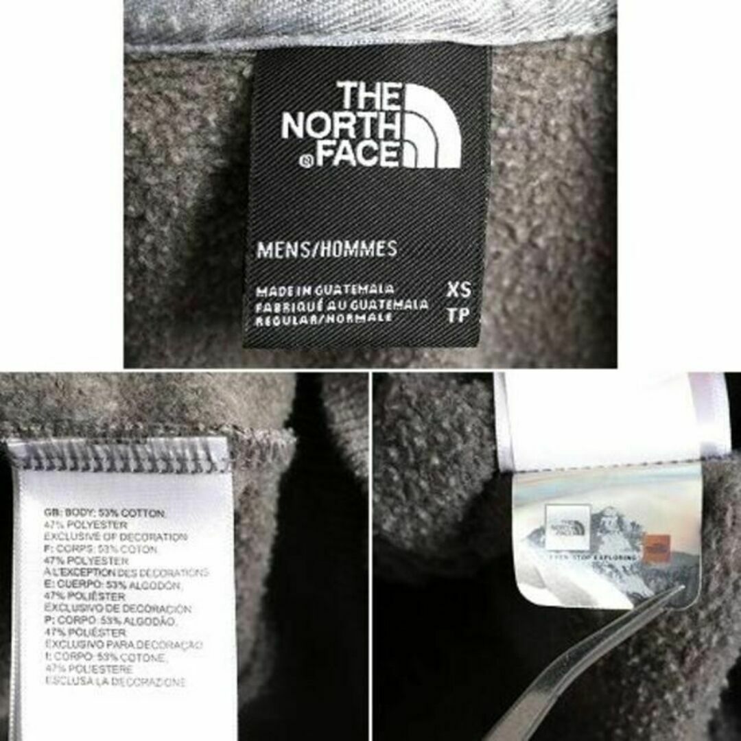 THE NORTH FACE(ザノースフェイス)のノースフェイス プリント スウェット パーカー XS 裏起毛 アウトドア 濃灰 メンズのトップス(パーカー)の商品写真