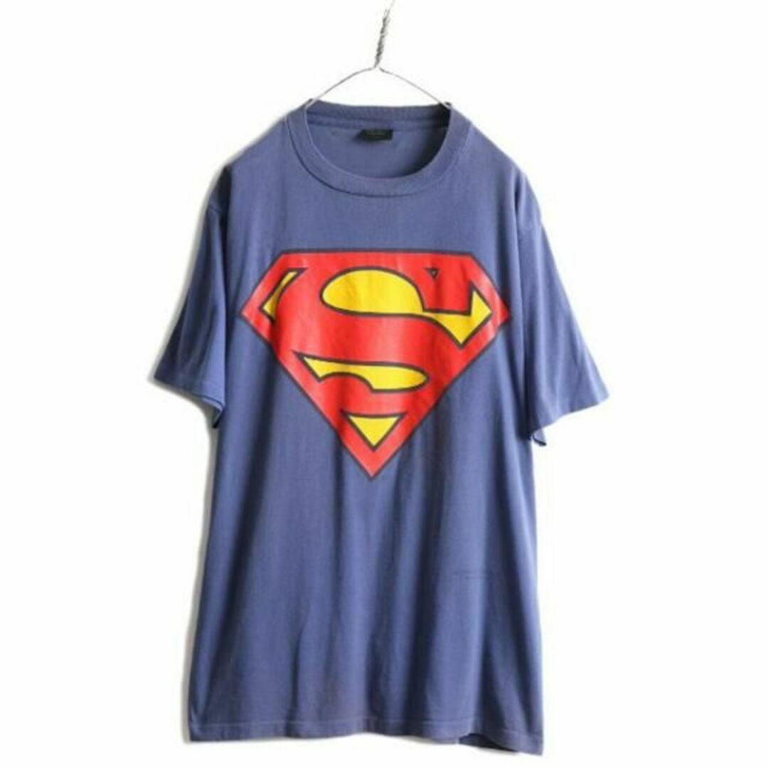 90s スーパーマン ロゴ プリント Tシャツ XL キャラクター 90s スーパーマン ロゴ プリント Tシャツ XL キャラクター