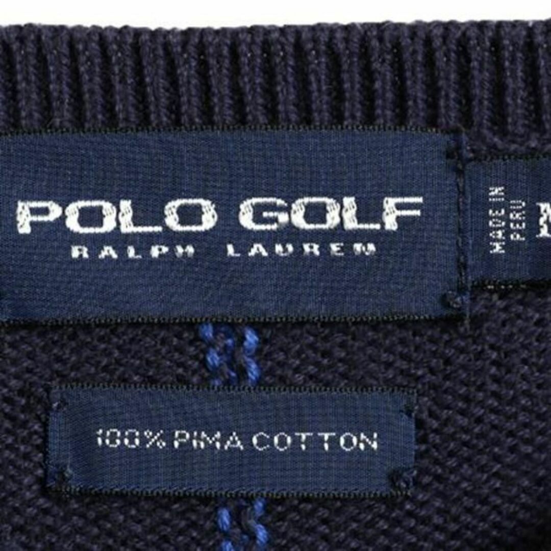 Ralph Lauren(ラルフローレン)の90s ピマコットン ポロ ゴルフ ラルフローレン コットン ニットセーター M メンズのトップス(ニット/セーター)の商品写真