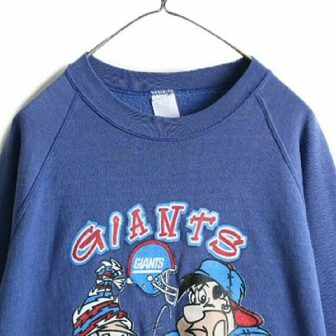 90's USA製 NFL × Flintstones キャラクター　スウェット