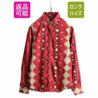 ラルフローレン(Ralph Lauren)の90s ポロ ラルフローレン ネイティブ コットン 長袖 シャツ ブラウス XS(シャツ/ブラウス(長袖/七分))