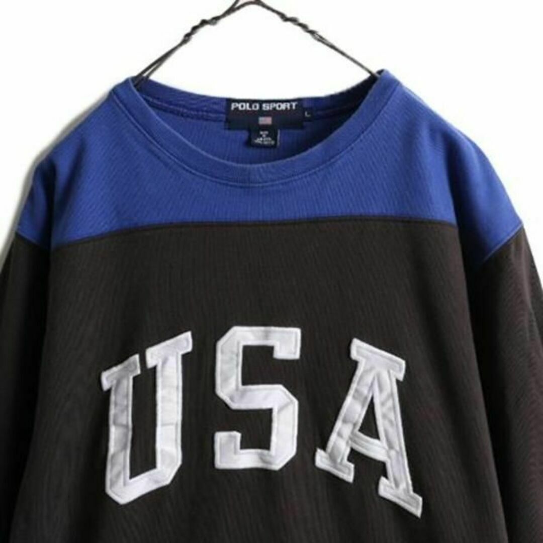 Ralph Lauren(ラルフローレン)の90s ポロスポ?ツ ラルフローレン 2トーン フットボールTシャツ L ロンT メンズのトップス(Tシャツ/カットソー(七分/長袖))の商品写真