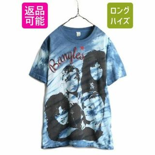 80s バングルス プリント タイダイTシャツ XL ビンテージ バンド ロック(Tシャツ/カットソー(半袖/袖なし))