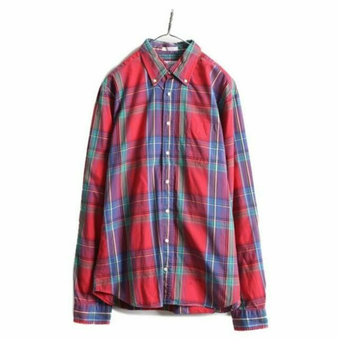 GANT チェック コットン 3点留め ボタンダウン 長袖 シャツ XL ガント ...