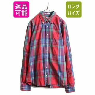 GANT チェック コットン 3点留め ボタンダウン 長袖 シャツ XL ガント(シャツ)