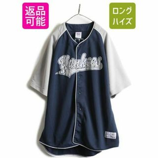 MLB TRUE FAN ヤンキース 半袖 ベースボール シャツ 2XL 野球(ウェア)