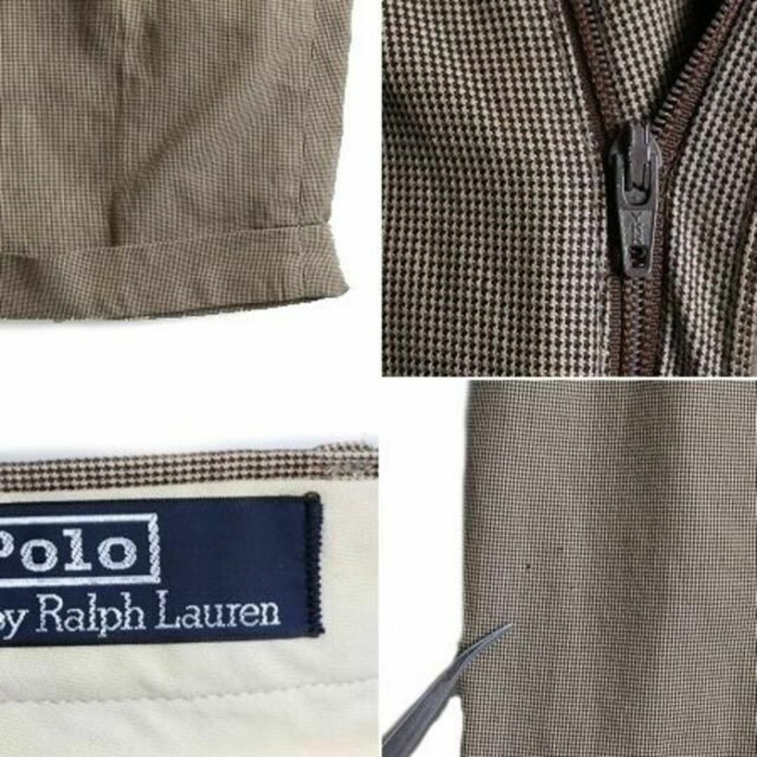 Ralph Lauren(ラルフローレン)の90s ポロ ラルフローレン ピンチェック スラックス パンツ 34 コットン メンズのパンツ(スラックス)の商品写真