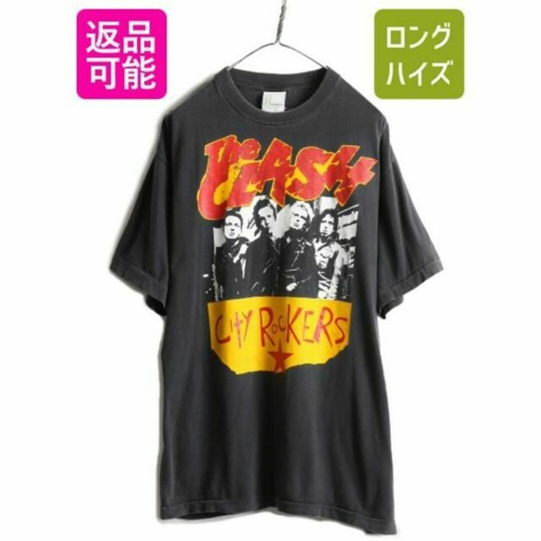 Tシャツ/カットソー(半袖/袖なし)90s CLASH クラッシュ プリント Tシャツ XL 黒 パンク バンド