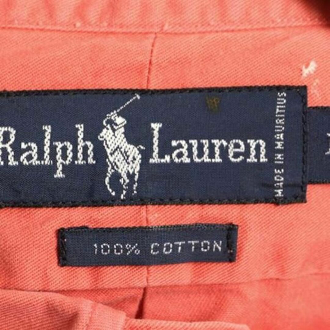 Ralph Lauren(ラルフローレン)の90s オールド ラルフローレン コットン 長袖 ボタンダウン シャツ L ポロ メンズのトップス(シャツ)の商品写真