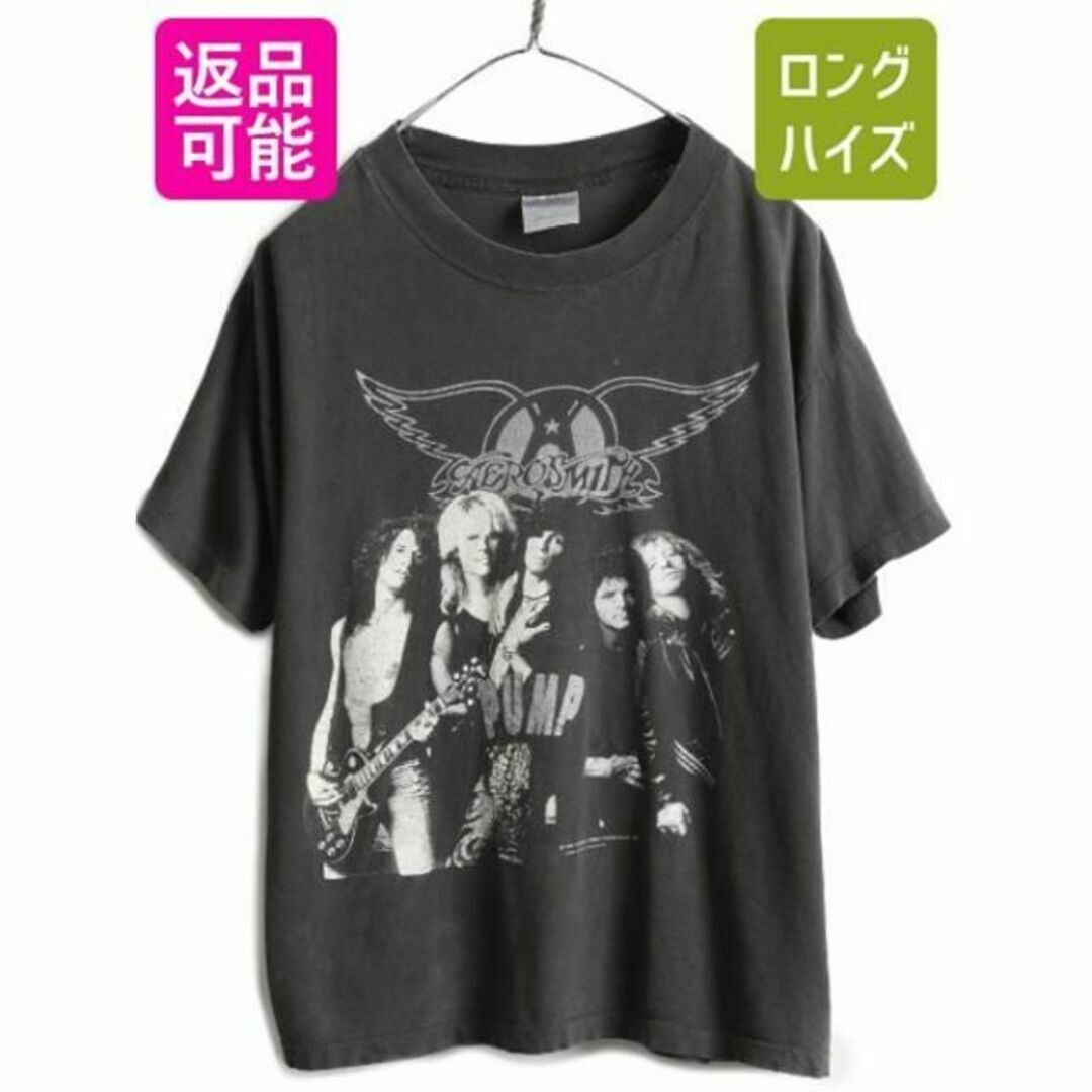 39Pump80s エアロスミス ツアー プリント Tシャツ L オフィシャル バンド 黒