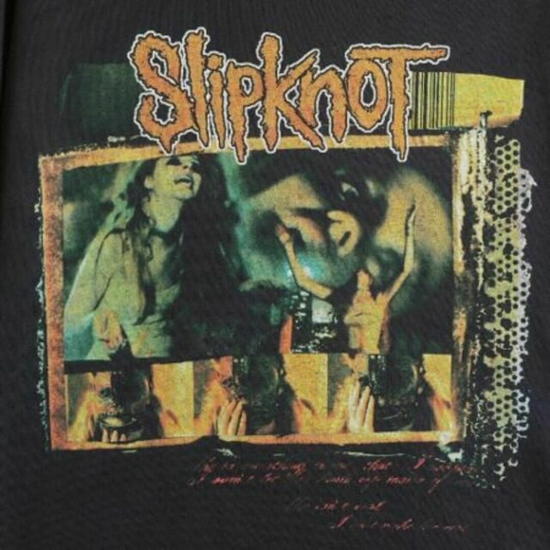 00s人気黒00s 人気 黒 ■ Slipknot スリップノット プリント 半袖 Tシャツ