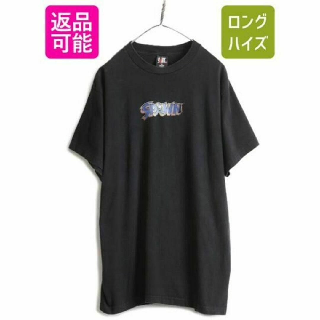90s SPAWN 両面 プリント Tシャツ XL キャラクター アメコミ 黒