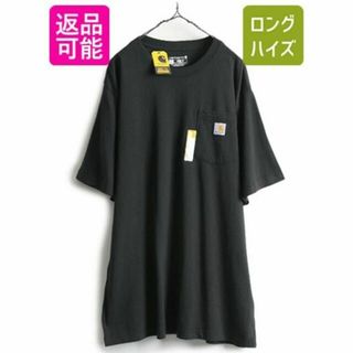 デッドストック 未使用品 カーハート ポケット付き 半袖 Tシャツ ポケT 黒(Tシャツ/カットソー(半袖/袖なし))