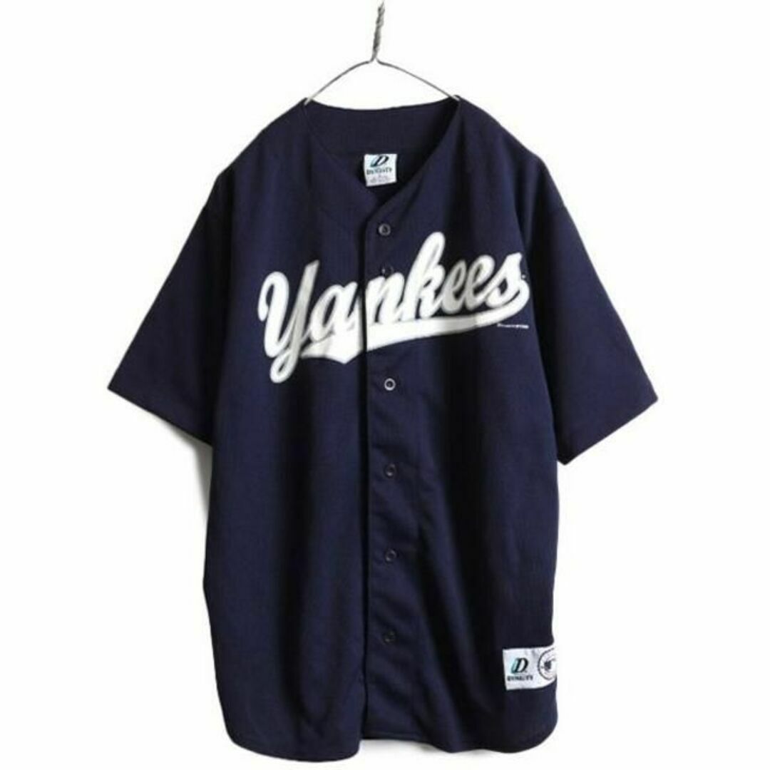 00s MLB オフィシャル DYNASTY ヤンキース ベースボールシャツ L スポーツ/アウトドアの野球(ウェア)の商品写真