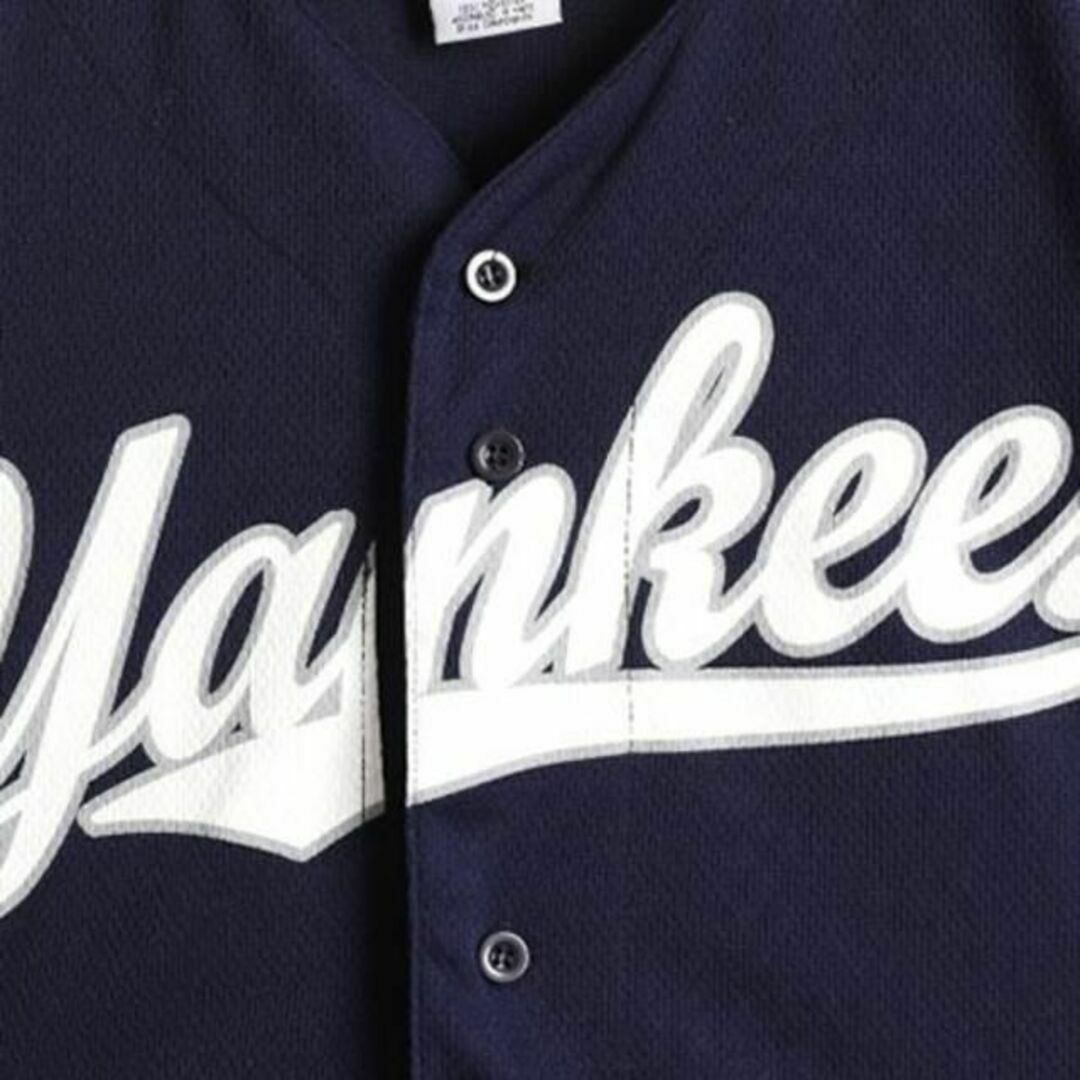 00s MLB オフィシャル DYNASTY ヤンキース ベースボールシャツ L スポーツ/アウトドアの野球(ウェア)の商品写真